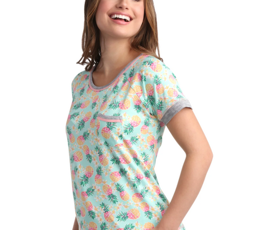 Teal Pineapple Pajama Set by Pillow Talk