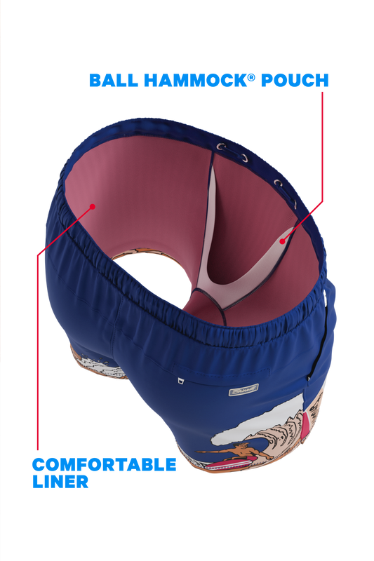 The Tidal Lager | Beer Surfer Ball Hammock® Pouch 8" Swim Trunks