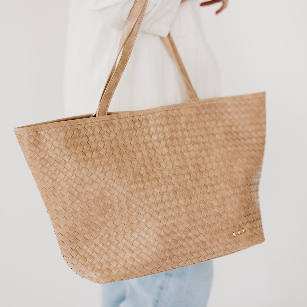 Woven Tiffany Organizer Tote Bag