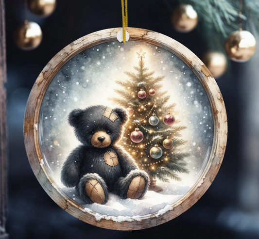Toy Bear Ceramic Ornament Christmas Keepsake Gift