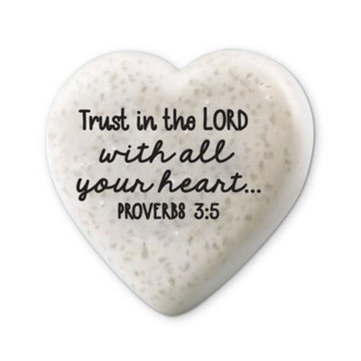 Trust in the Lord with all your heart Proverbs 3:5 Pocket Scripture Stones 2 1/4 x 2 1/4 by Lighthouse Christian Products