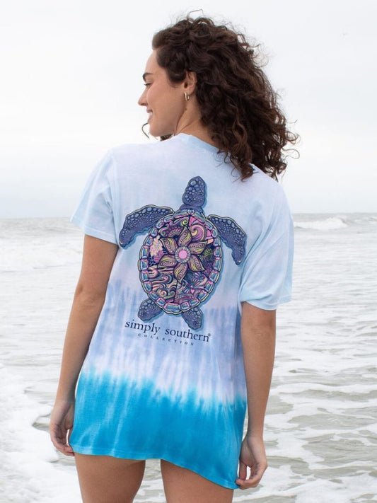 Turtle Tracking Tee TRACK-SS-MNDLTRTL-CLOUD- TIE-DYE Short Sleeve Tee - #SIMPLYSOUTHERN