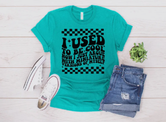 I Used To Be Cool Now I Just Argue with Miniature Versions of Myself Short Sleeve Mom Tee - Southern Attitude