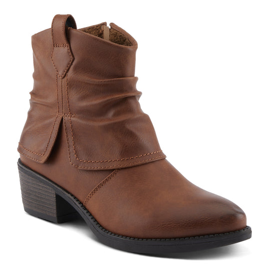 IDOLIZE- Camel Short Cowboy Boot by Patrizia