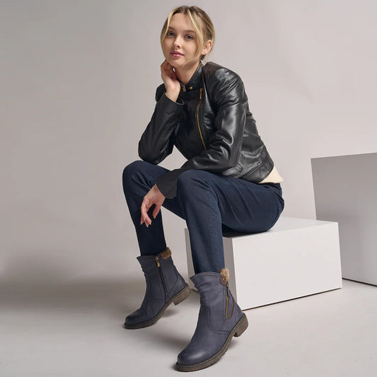 Wibea Boot - Navy - by Spring Footwear