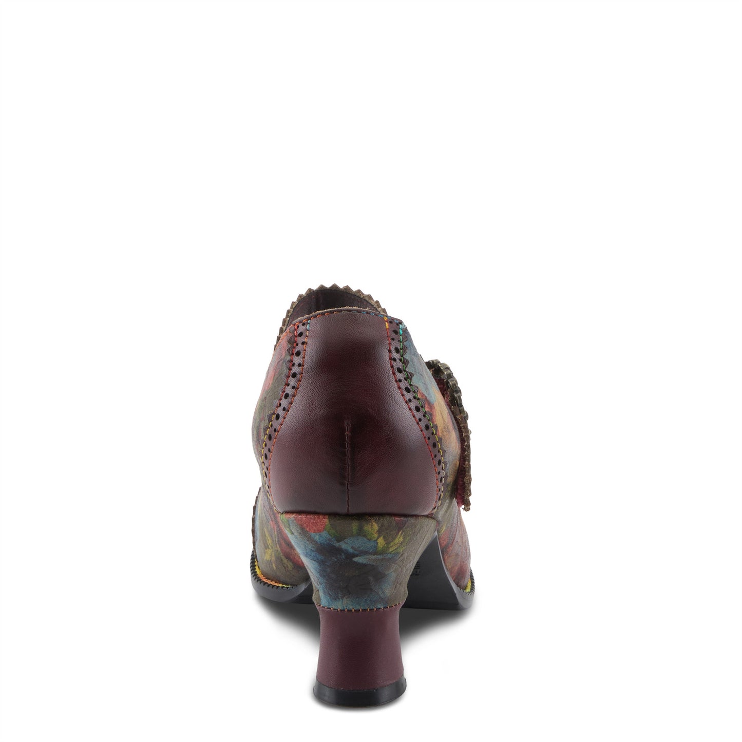 MACIAS-FLEUR Bordeaux multi a timeless elegant baroque-inspired Mary Jane shoe by L`ARTISTE