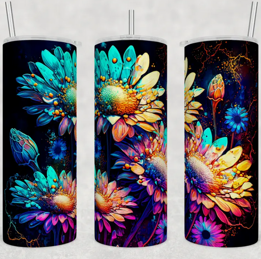 Watercolor Daisies Tumbler