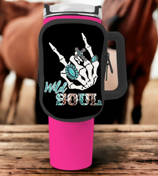 Wild Soul Zippered Pouch/Bag Wrap For 40oz Tumbler