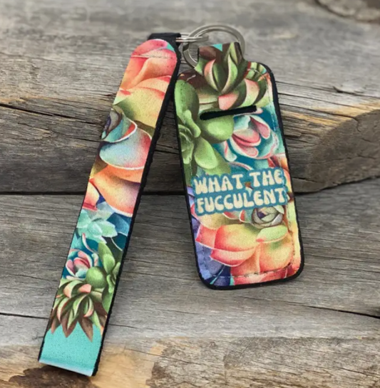 Wtf Succulent Plant Chapstick Keychain Holder