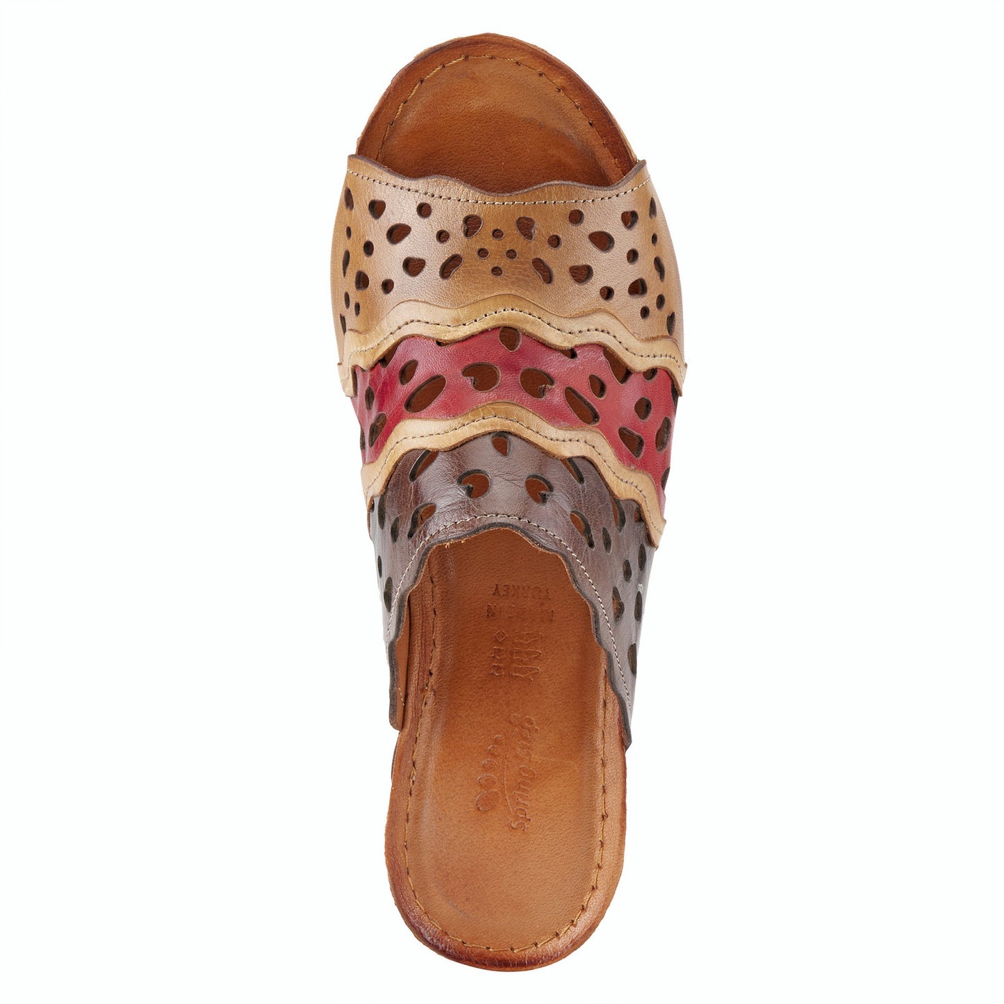 FOOTY Brown Multi Sandal by Spring Step