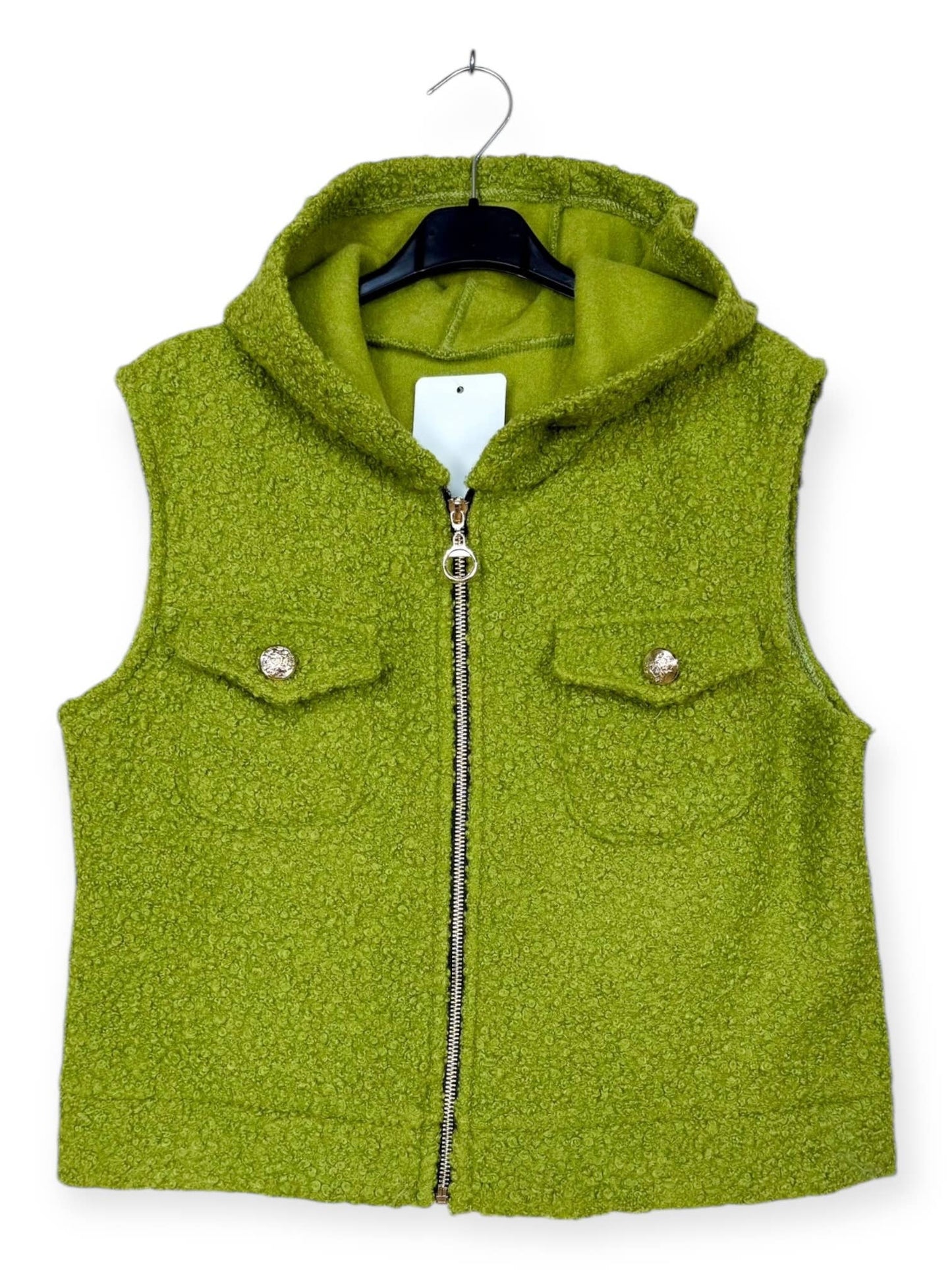 Vest Hoodie with Zipper