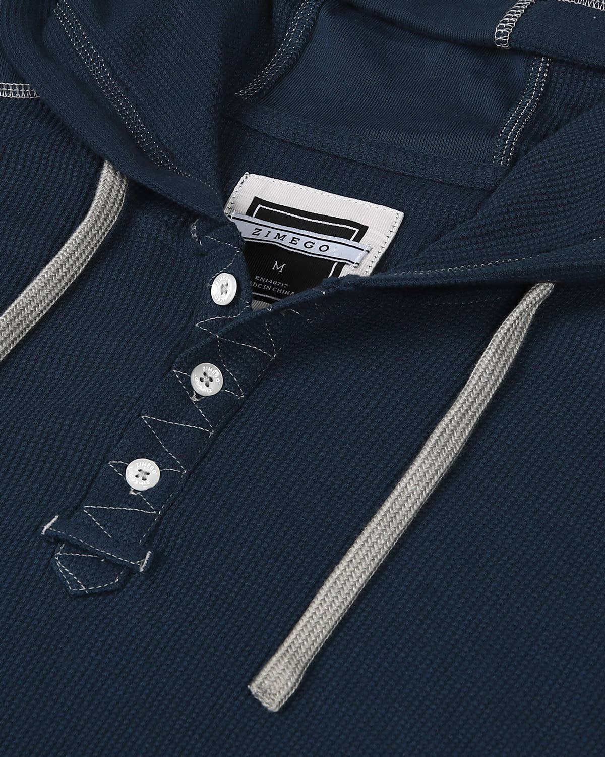 Men's Casual Basic Long Sleeve Thermal Athleisure Hoodie