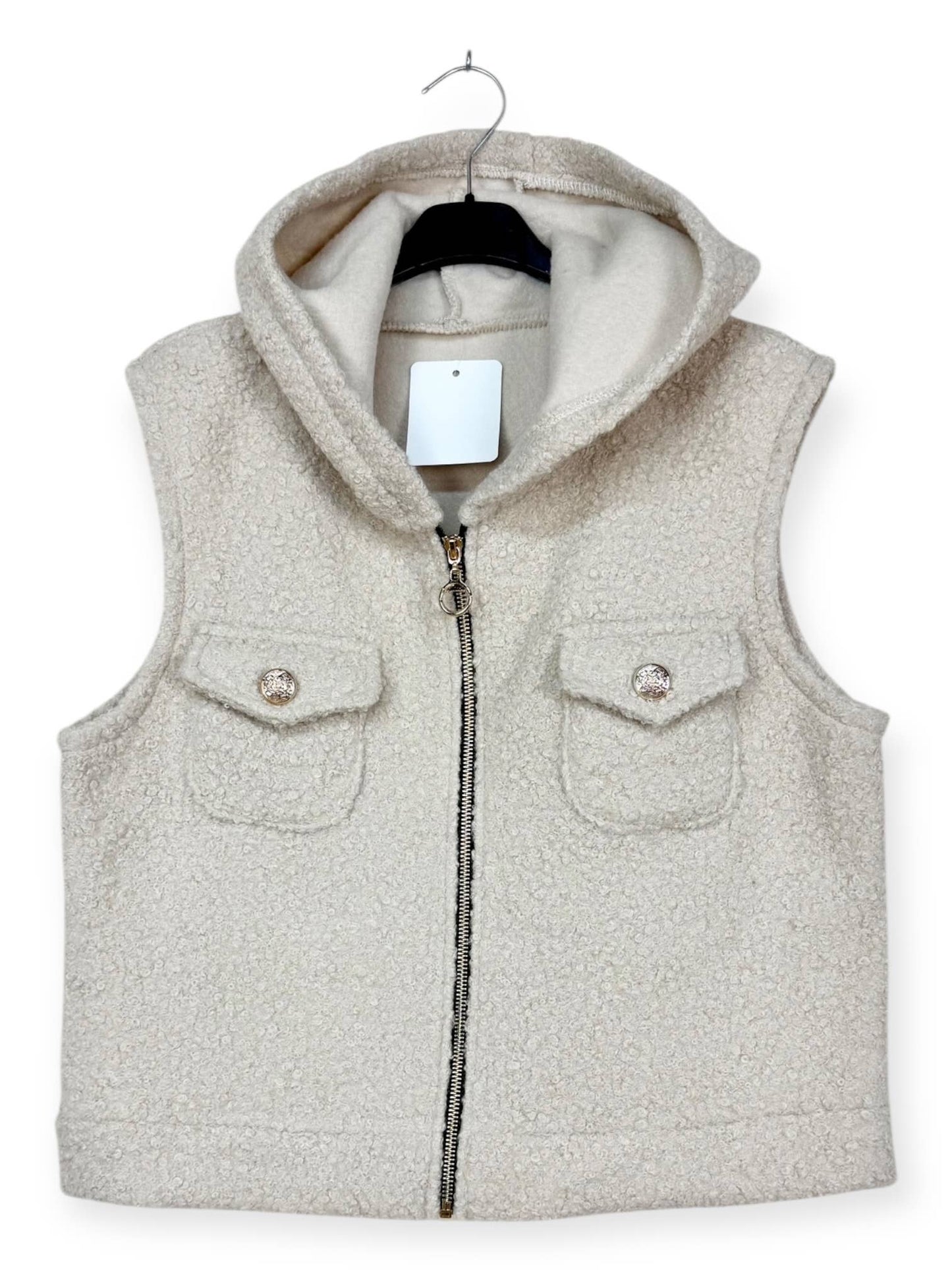 Vest Hoodie with Zipper