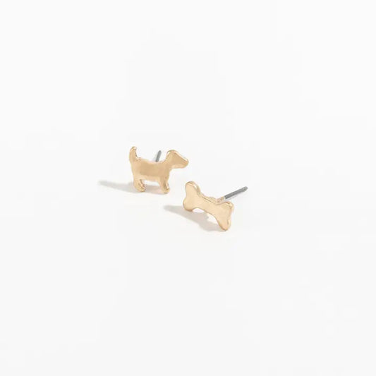 Dog/Bone Stud Buds Earrings by Howard's