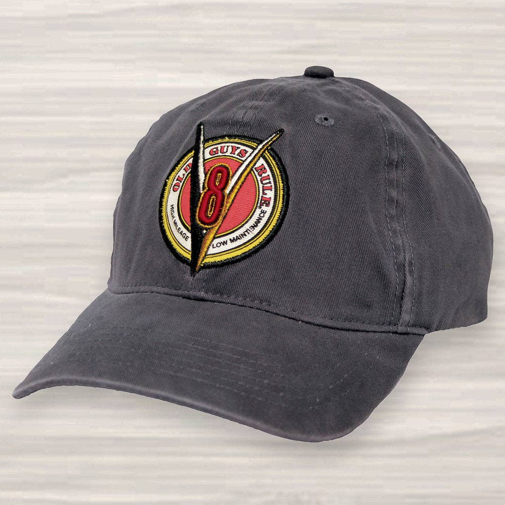 V8 - High Mileage, Low Maintenance Baseball Cap Old Guys Rule