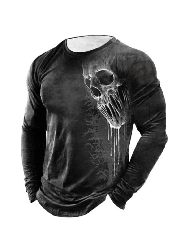 Skull Retro Long Sleeves T-Shirt