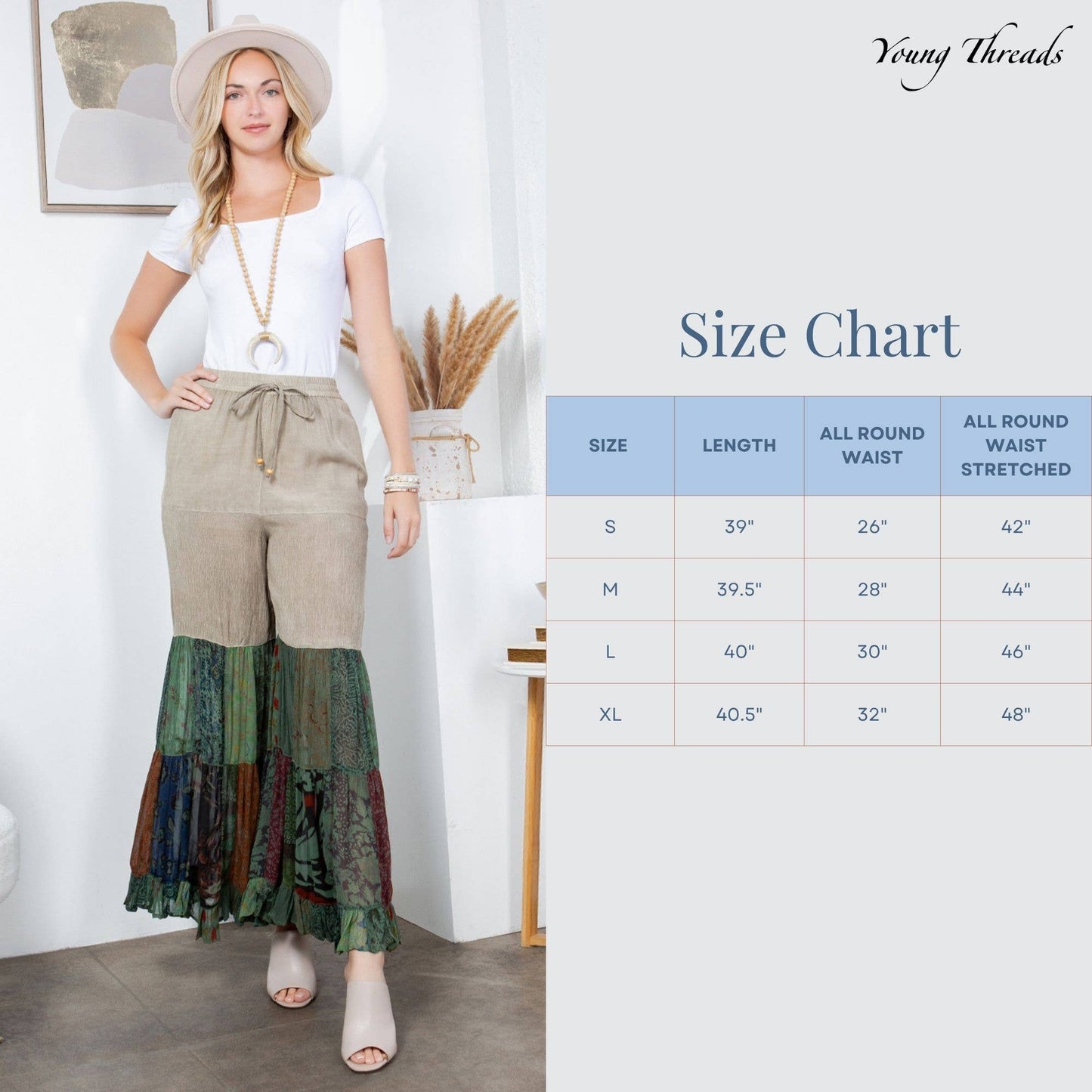 60's Bohemian Bell Bottom Pants