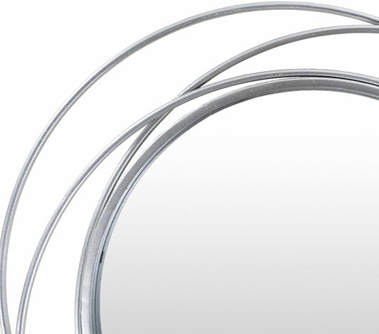 Basay Round Silver Gray Mirror