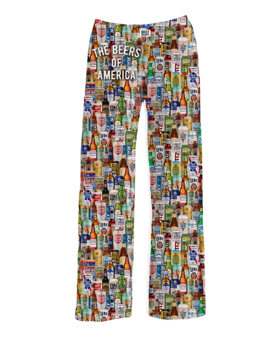 USA Beers of America Lounge Pants Brief Insanity Pajama Pant