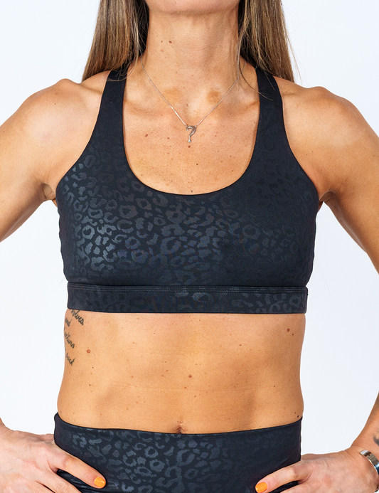 Butterfly Back Bra | Black Leopard