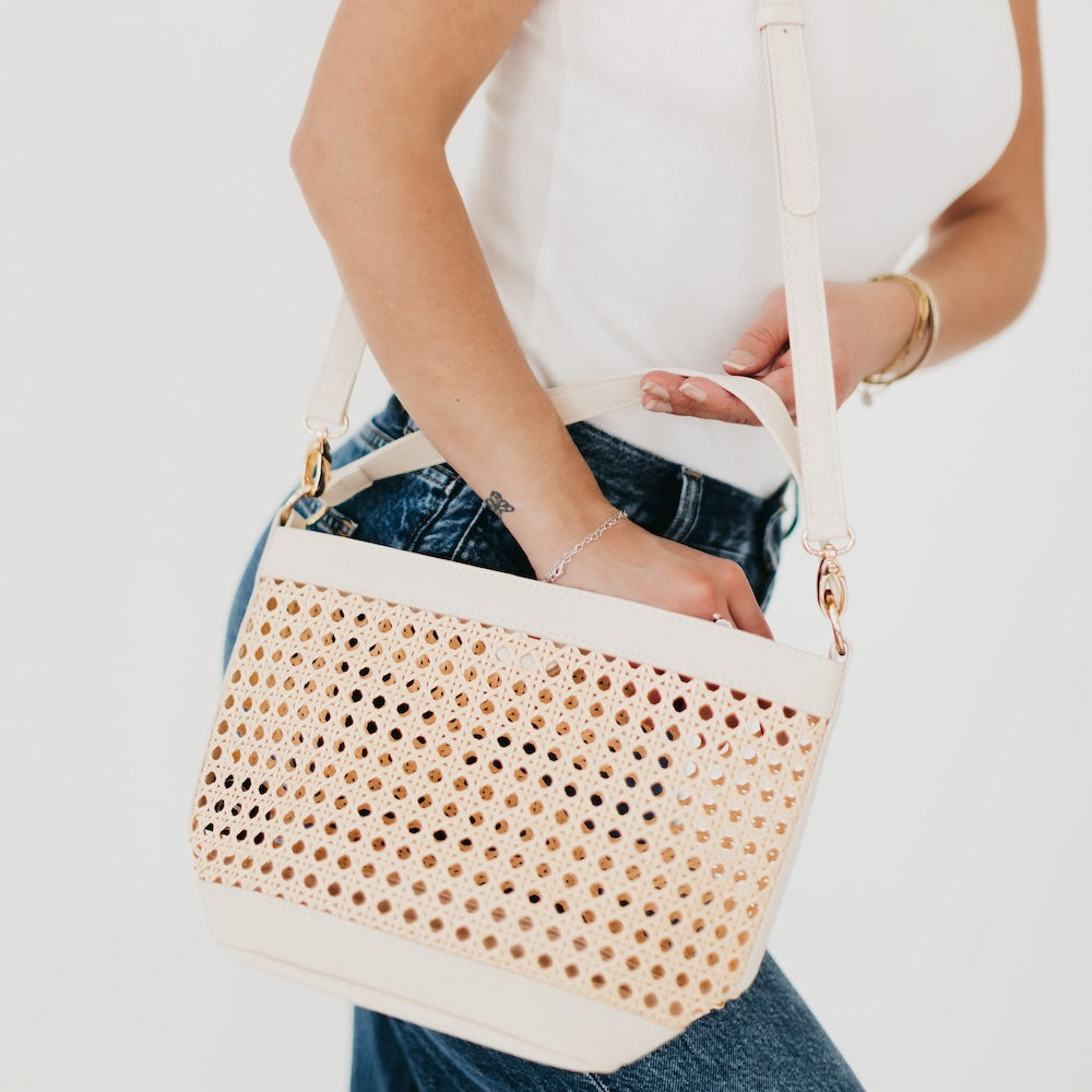 Bryce Woven Bucket Bag