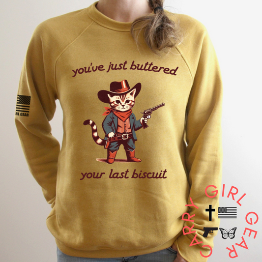 BUTTERED BISCUIT BANDIT SWEATSHIRT