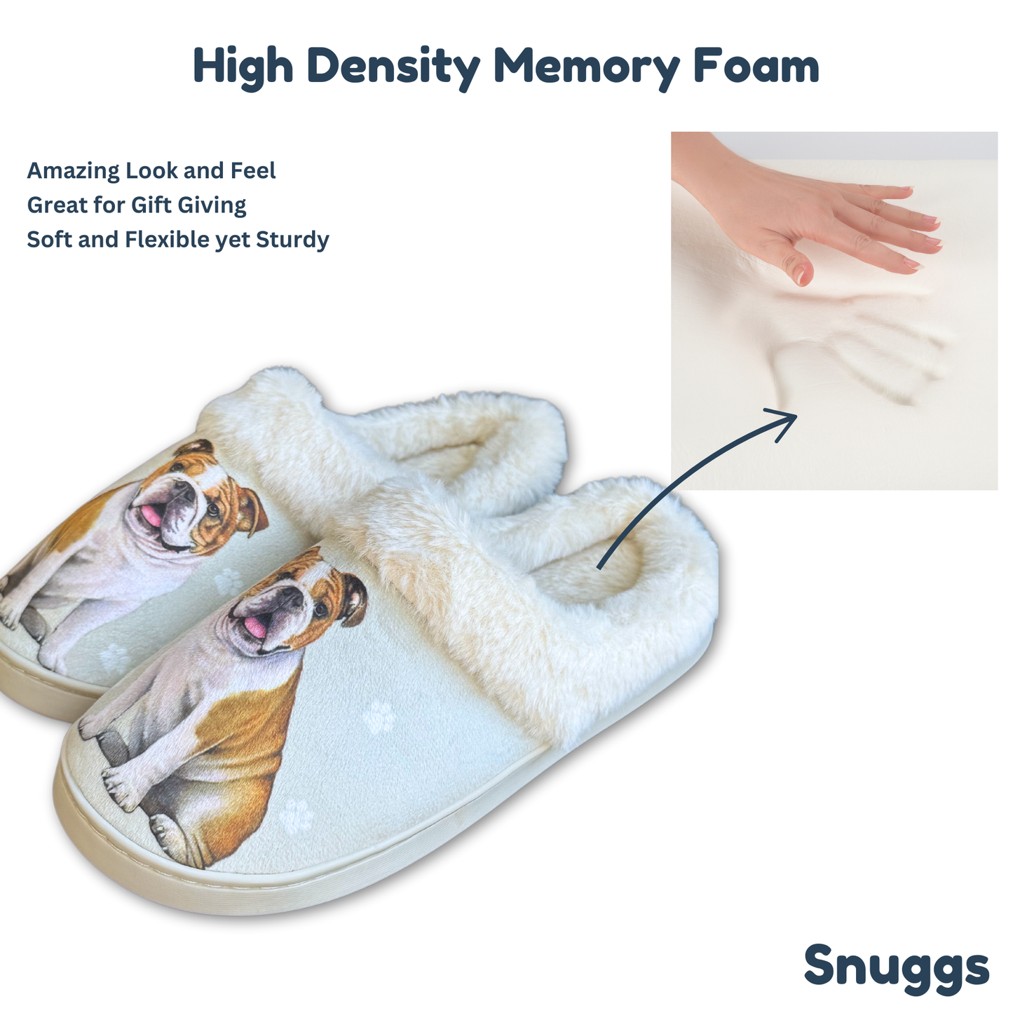 Bulldog Snuggs Slipper - Comfy - Pet lovers