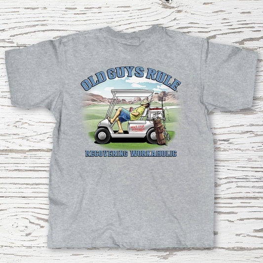 Recovering Workaholic Golfing Short Sleeve Old Guys Rule Tee