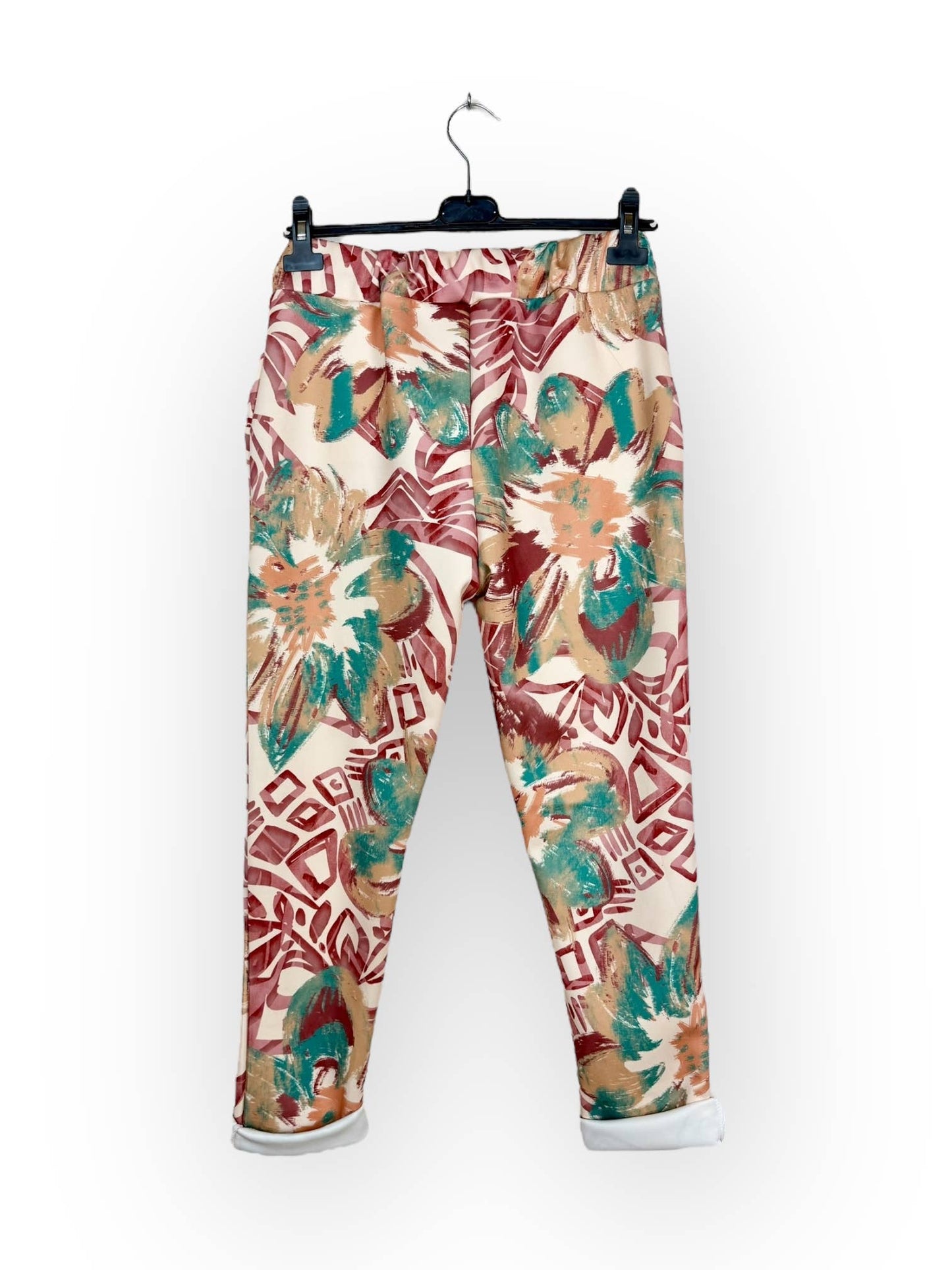 Floral Patterned pantajogg - Jog Pant Made in Italy
