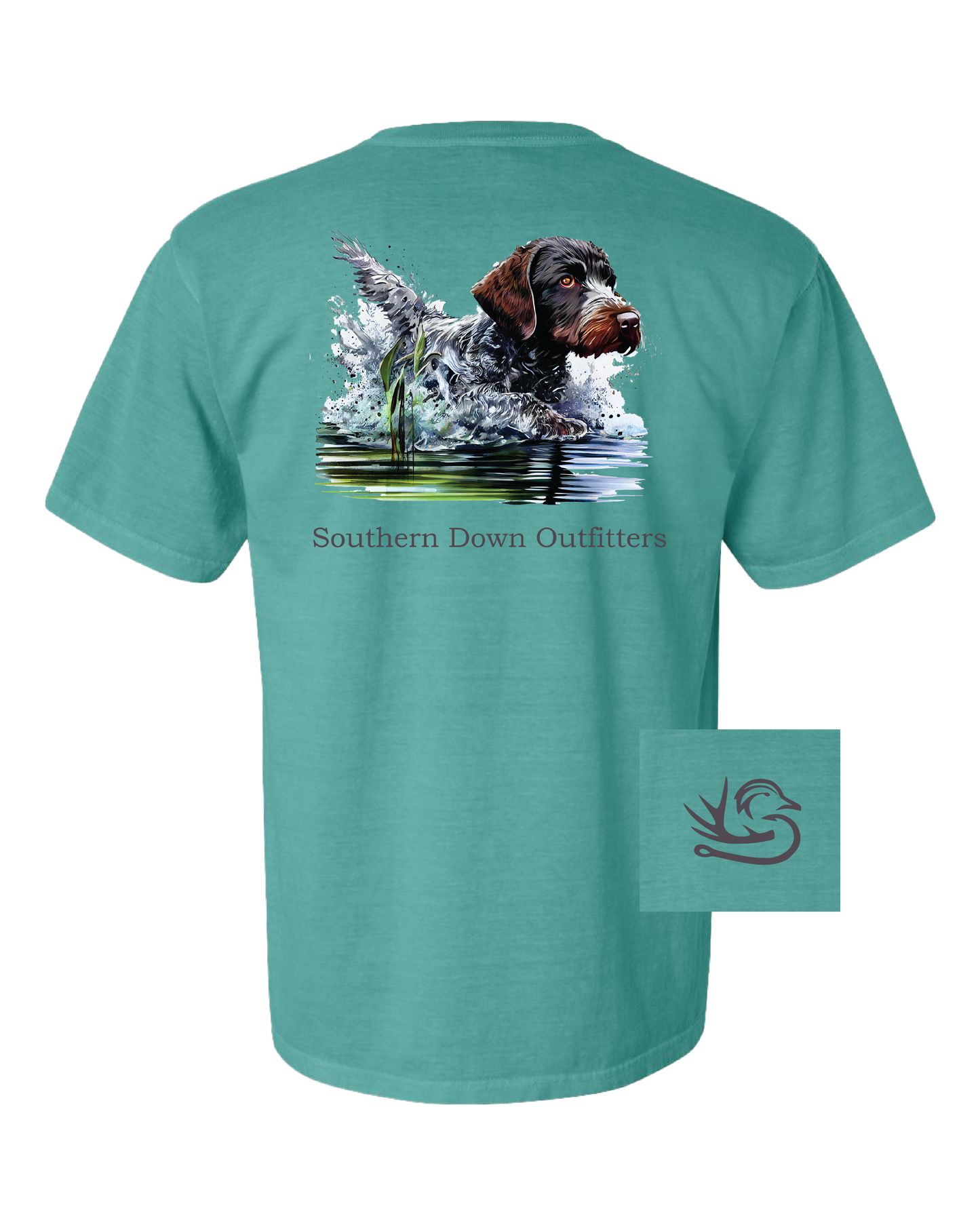 Dog in Water Southern Down Outfitters Short Sleeve Tee