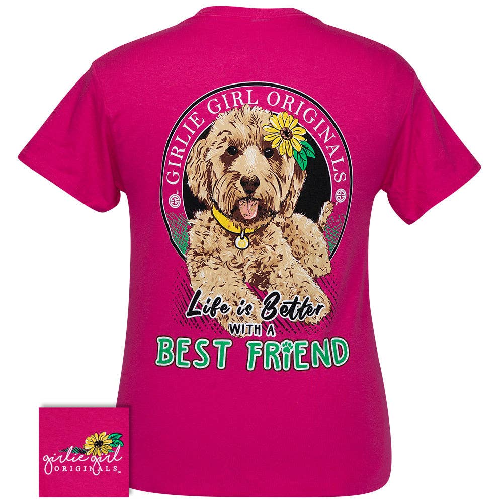 2346 Best Friend Dog Loving Short Sleeve Graphic Tee