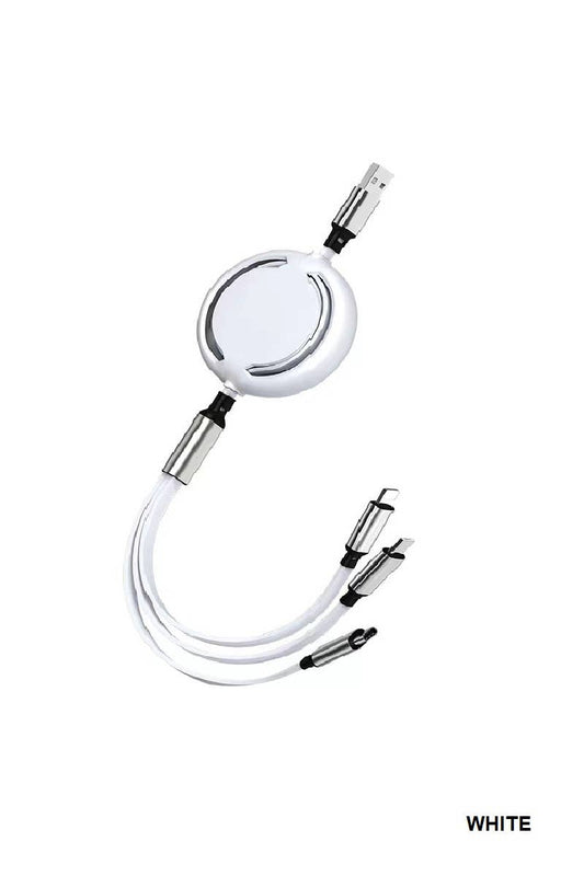 Retractable 3 In 1 Universal Fast Charging Cable