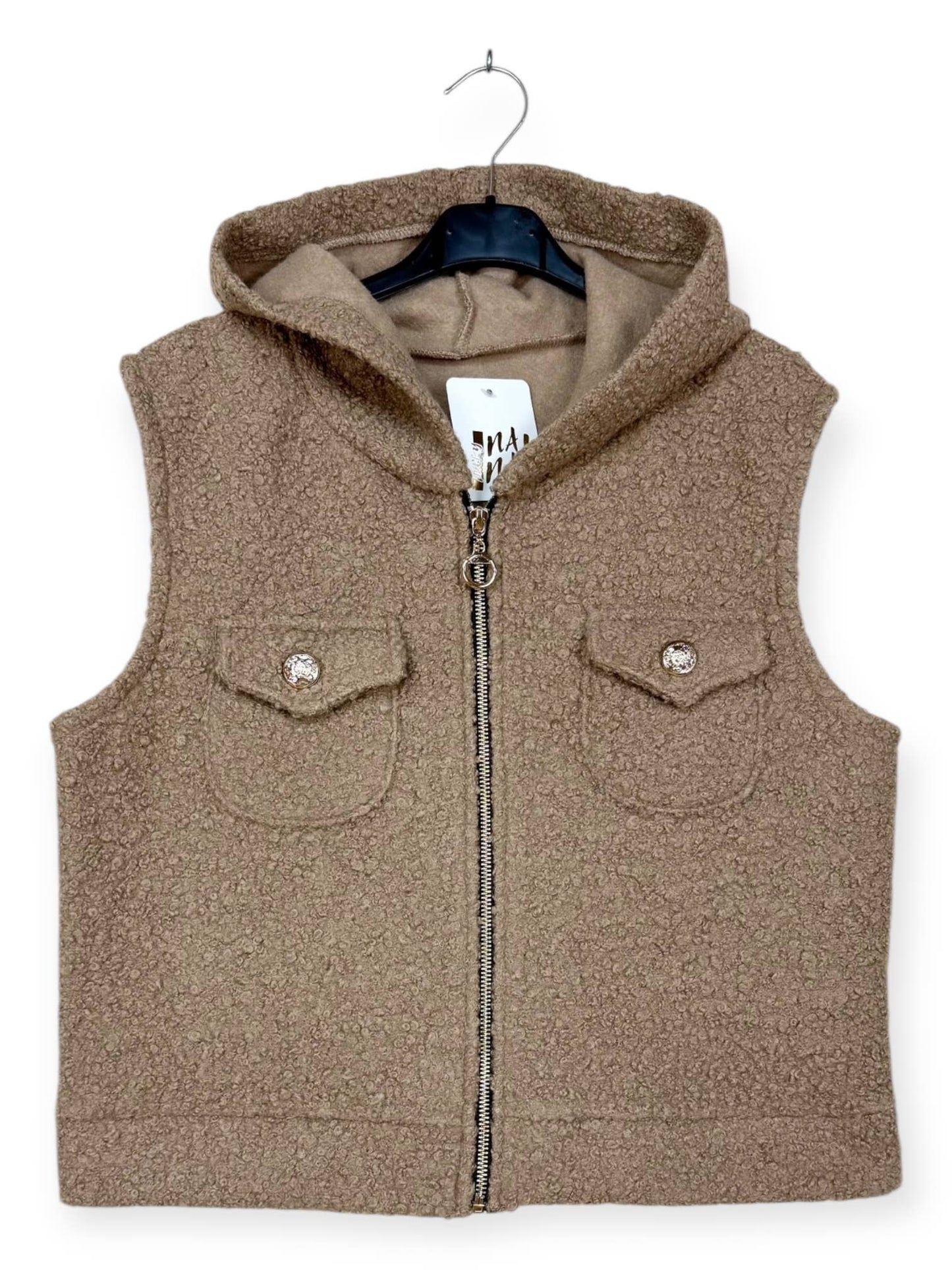 Vest Hoodie with Zipper