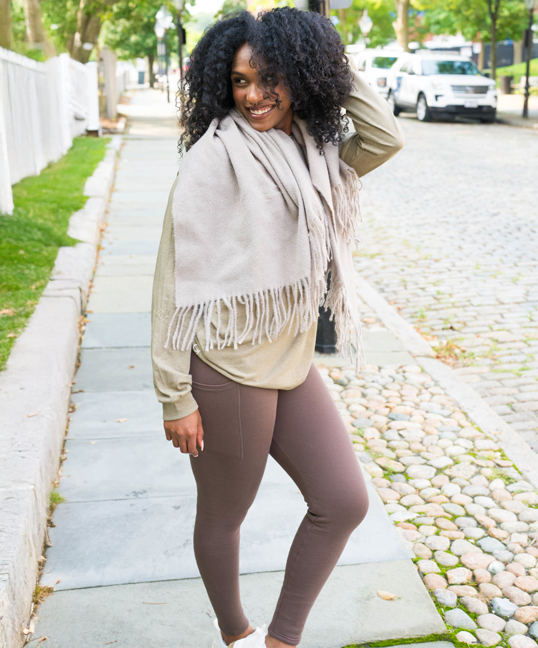 Fleece Lined Leggings | Chocolate
