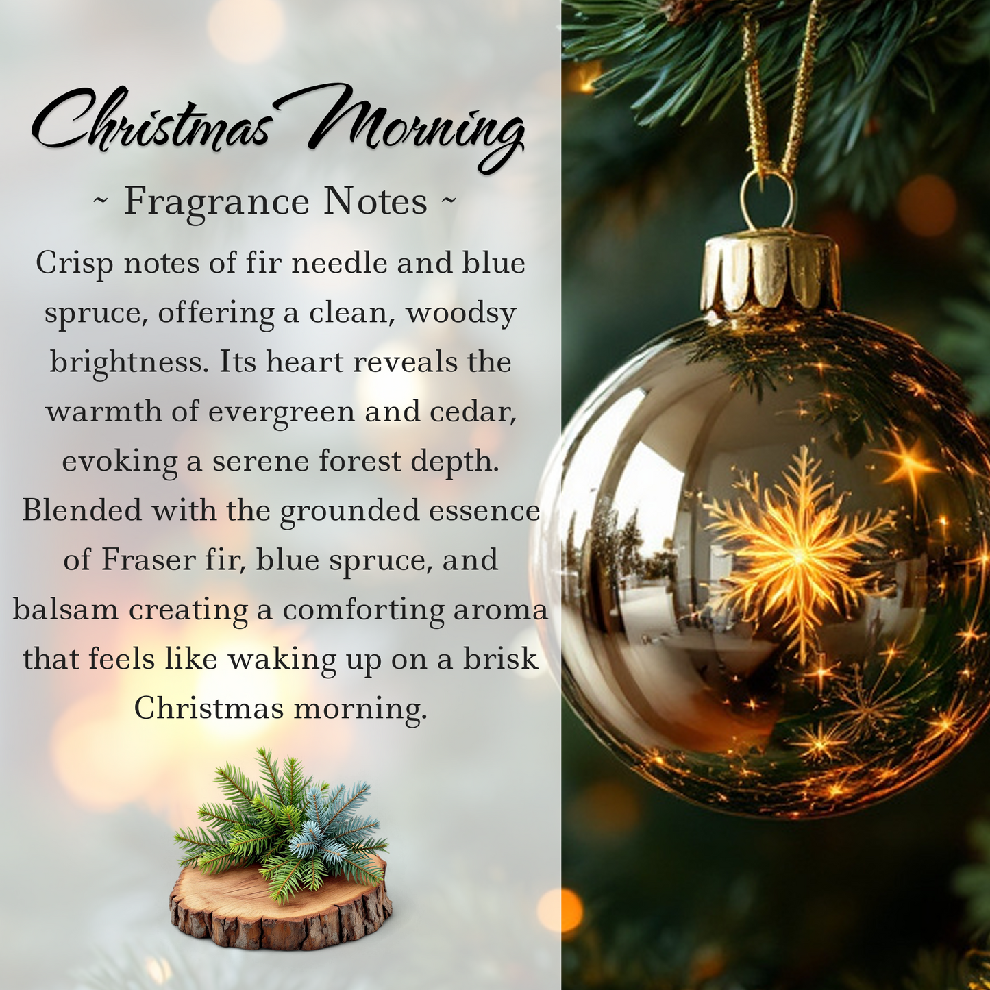 Limited Edition: Christmas Morning Crystal-Enhanced Oil Diffuser, Car Air Freshener, 8ml