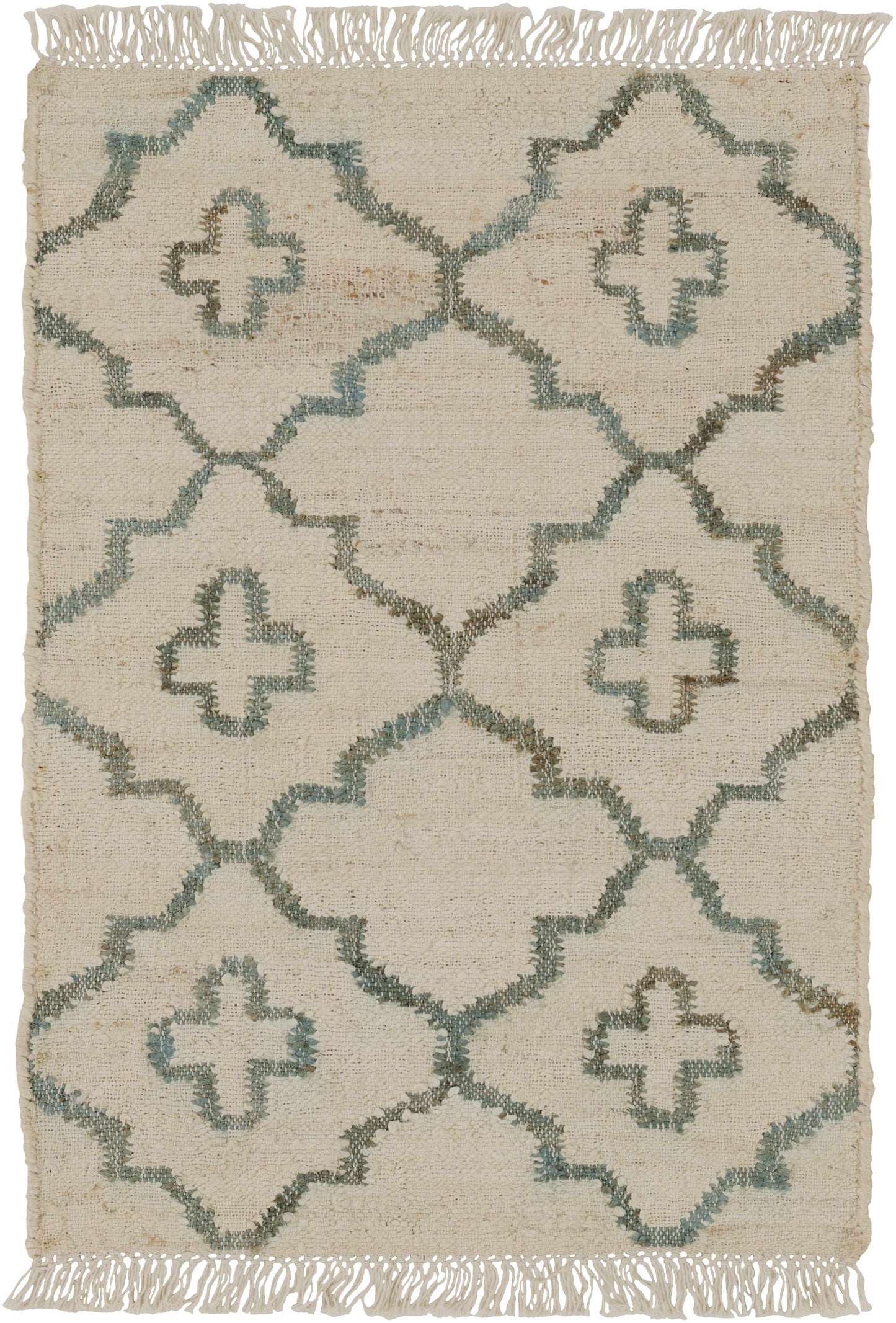 Coffeyville Handcrafted Fringed Jute Carpet - Clearance