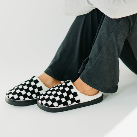 CURE x Beyond Type 1 Checkered Slippers