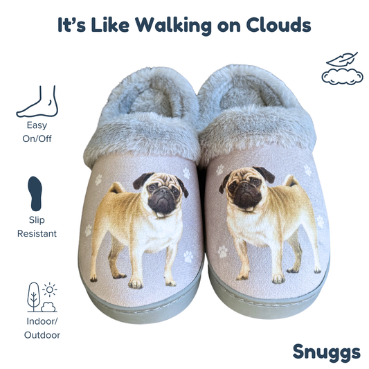 Pug Snuggs Slipper - Comfy - Pet lovers