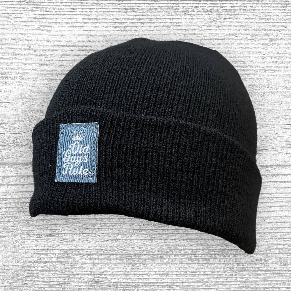 Classic Beanie Black Old Guys Rule