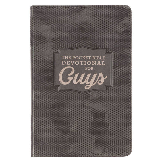 Pocket Bible Devotional for Guys Faux Leather