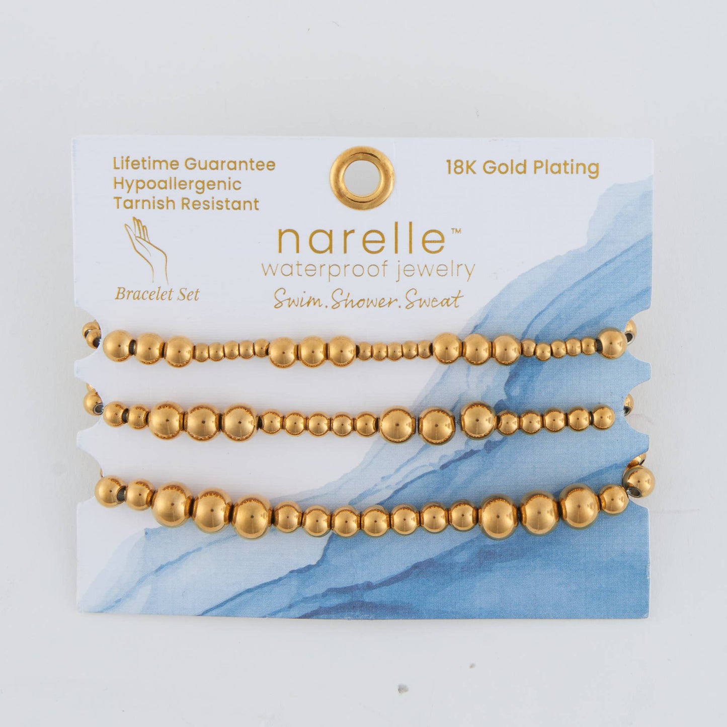 Narelle Waterproof Stretch Graduated Ball Bracelet