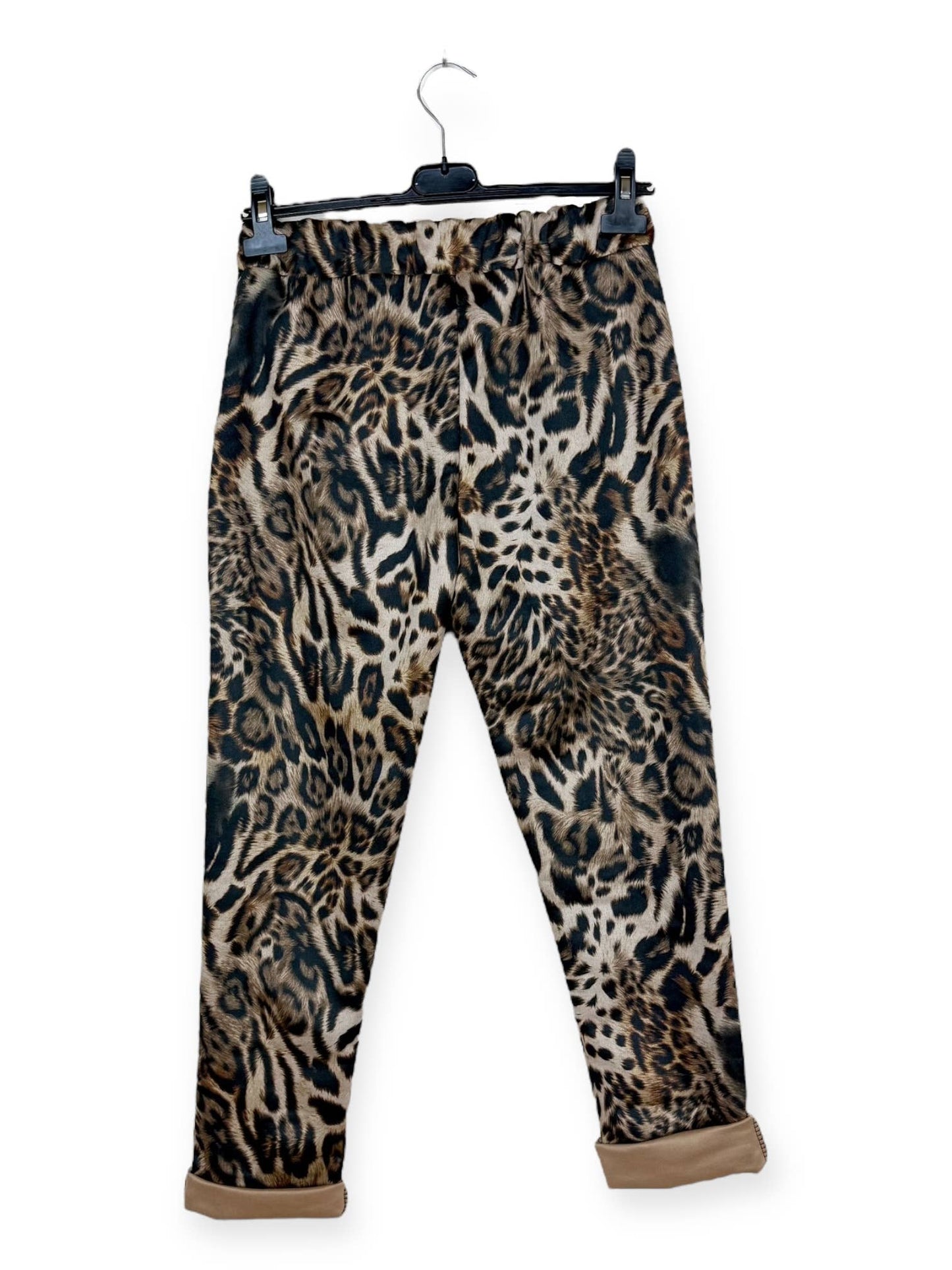 Leopard Spotted Patterned Jogger Pants: Pattern 12 One Size Fits Most