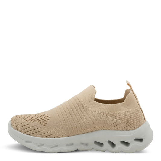 SCRUGGS Beige mesh slip-on sneaker by Flexus