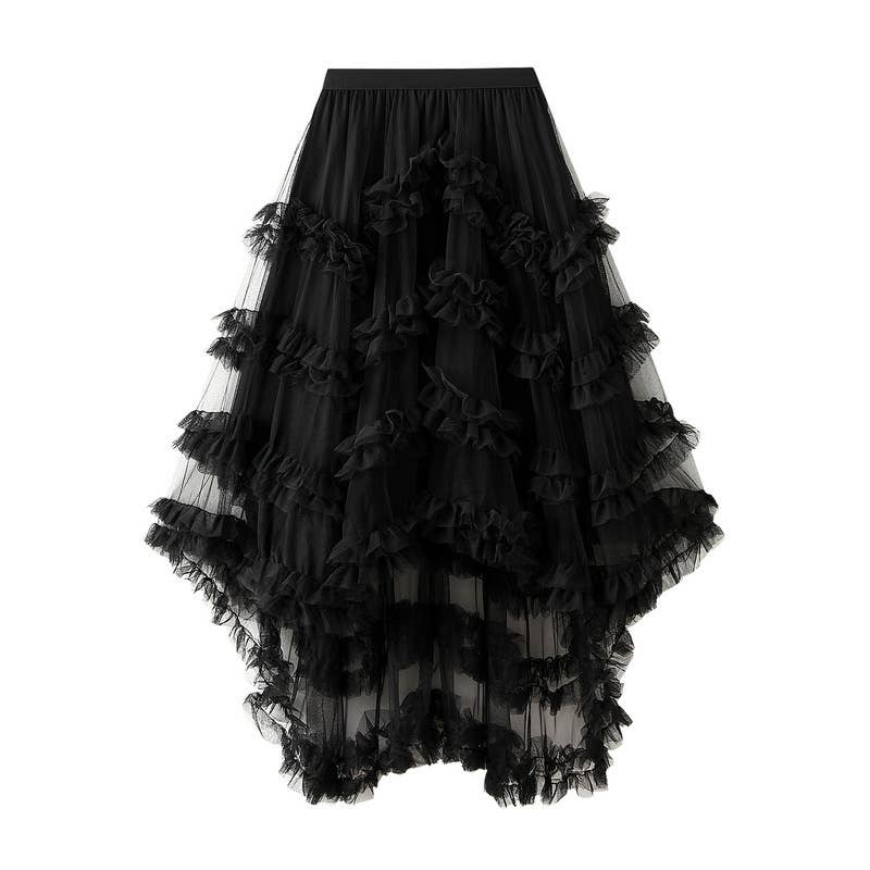 Ruffle tiered skirt