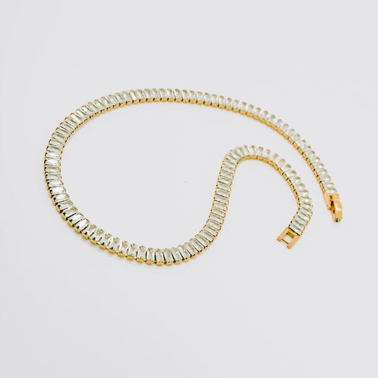 Dazed In Diamonds Choker Necklace - WATERPROOF