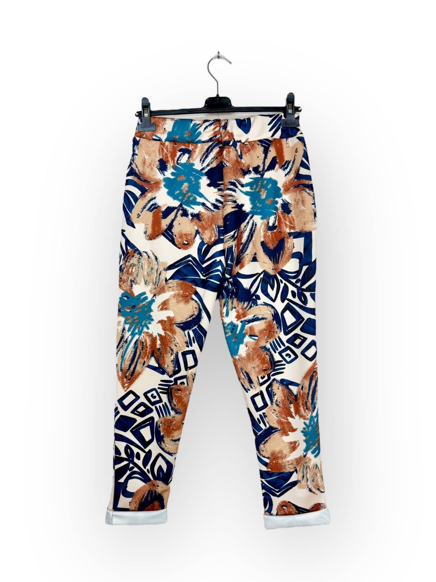 Floral Patterned pantajogg - Jog Pant Made in Italy