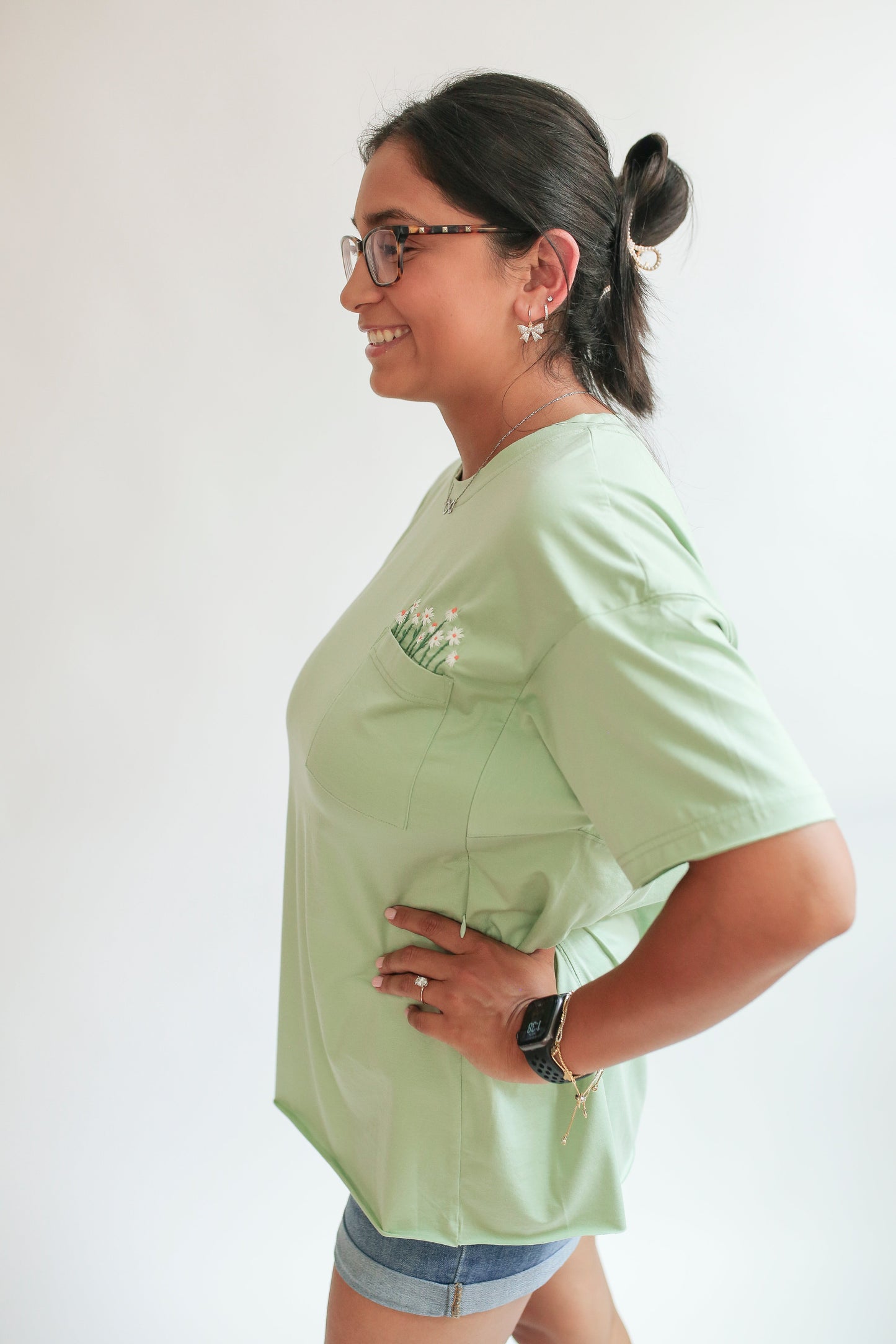 Relaxed Fit Zip Breastfeeding Tee