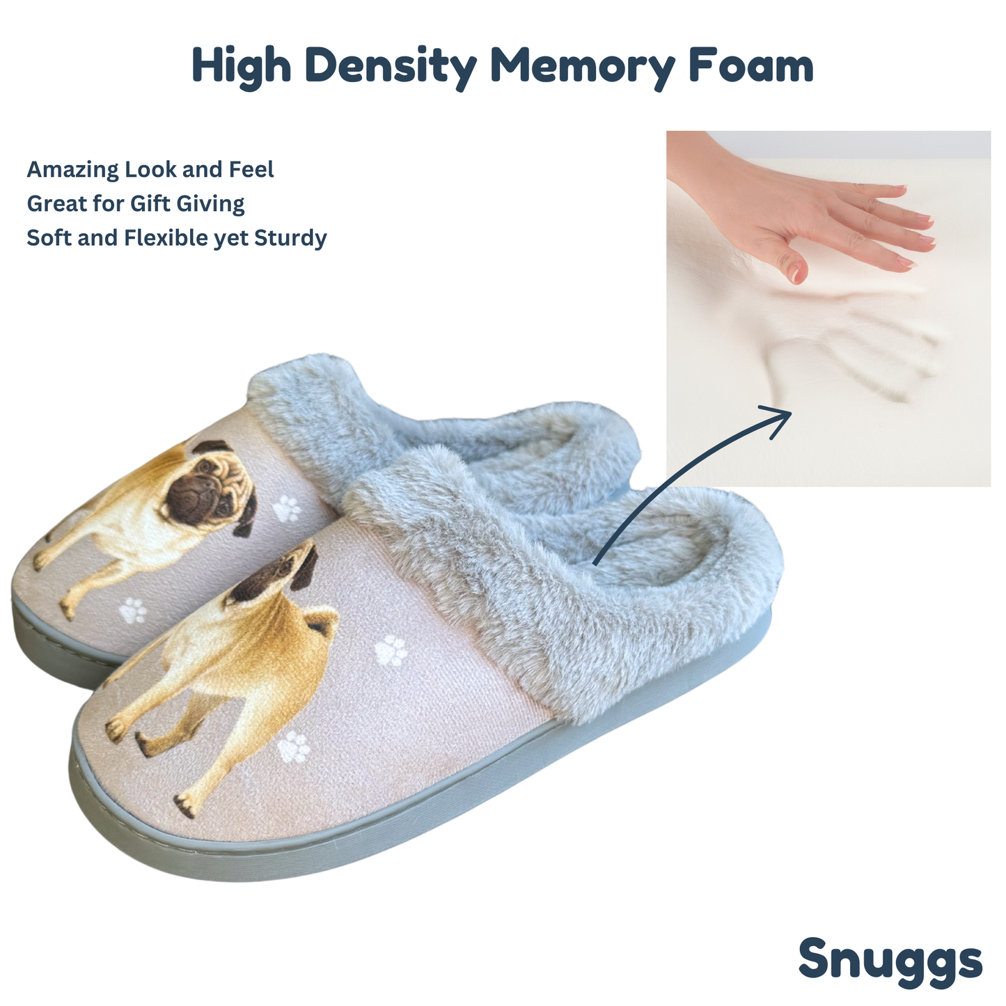 Pug Snuggs Slipper - Comfy - Pet lovers