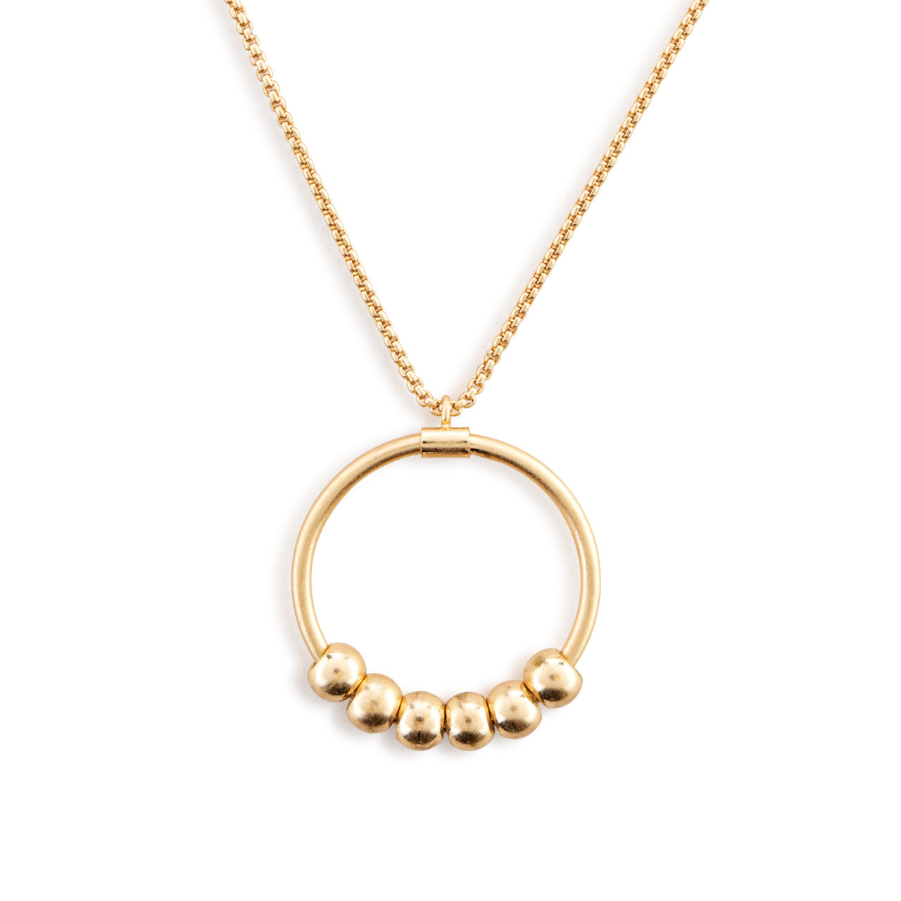 Becalm Gold Fidget 30Necklace from the becalm comfort collection by Demdaco Breathe in breathe out Embrace the calm in your day