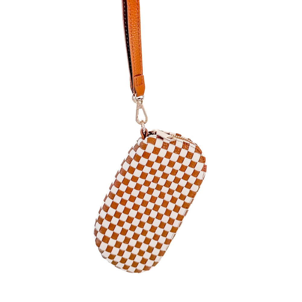 Dylan Woven Sunglass Case Wristlet